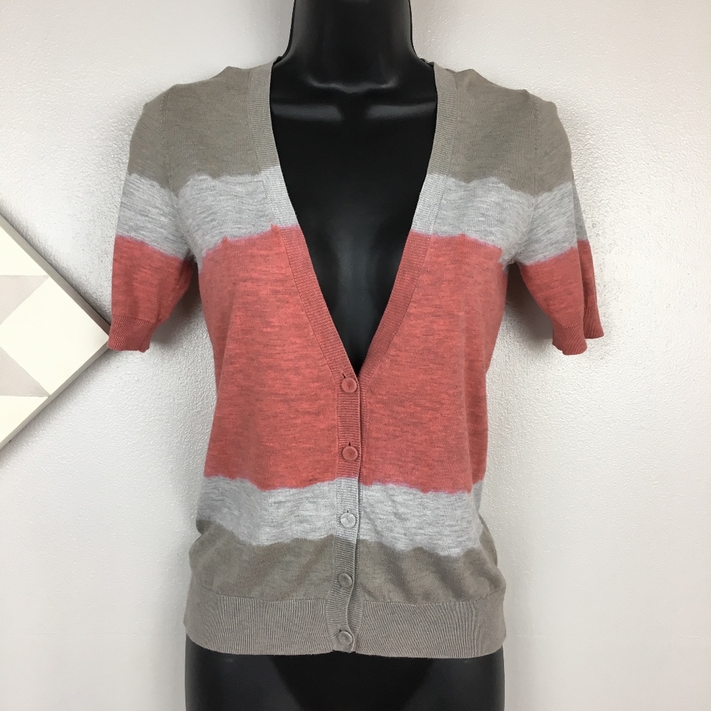 Theory Womens Cardigan Sweater Short Elbow Sleeve